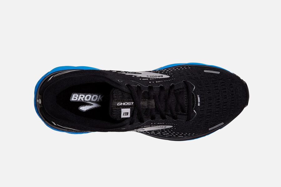 Brooks Ghost 13 Road Running Shoes Mens - Black/Grey/Blue - NZSGV-0371